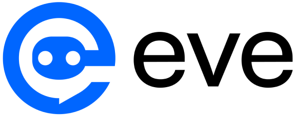 the logo for eve