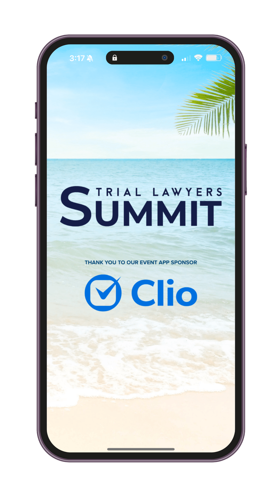 an image of a phone displaying the splash screen for the summit app